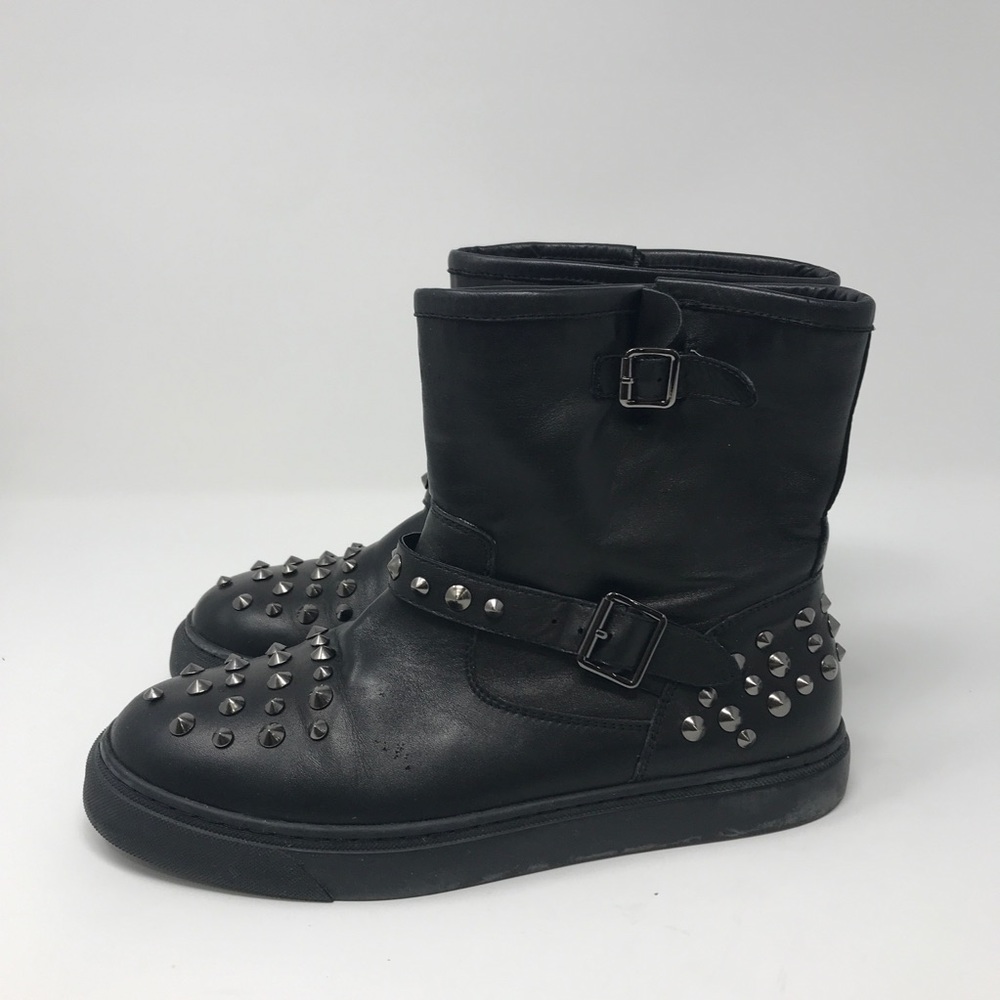 Ioannis ankle moto boots studded buckle 40